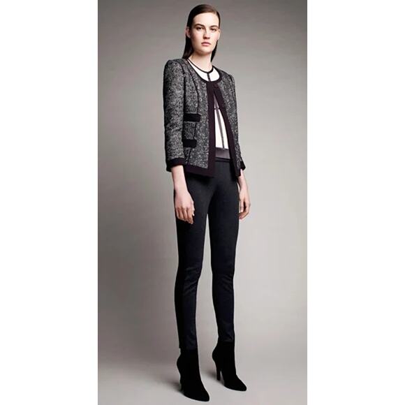 NWT Narciso Rodriguez XL wool blend tweed twill 2 button blazer business top new - Picture 1 of 10